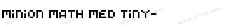 Minion Math Med Tiny字体转换